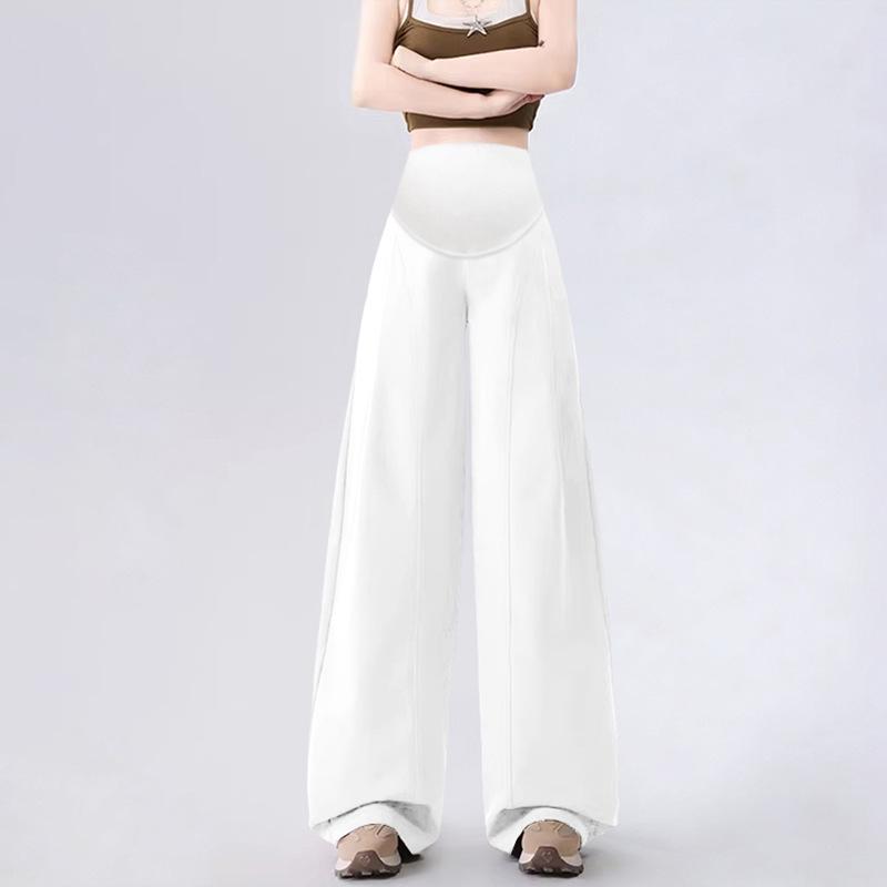 Spring/Summer Loose Cotton Wide-Leg Maternity Casual Pants XL
