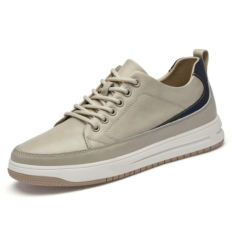 New Men Sneakers Elevator Shoes Comfortable Leather Heightening Shoes for Men Insole 4cm 6cm 8cm Heels Casual Lift Height Shoes