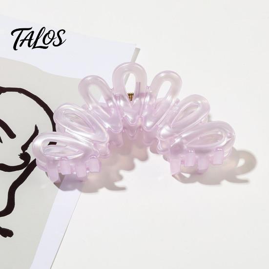 Stylish Hair Accessory Back Head Shark Clip, Large Hollow Petal Shape Claw, Bun Holder Claw For Commuting Accessory, Size Shower Clip for Thick