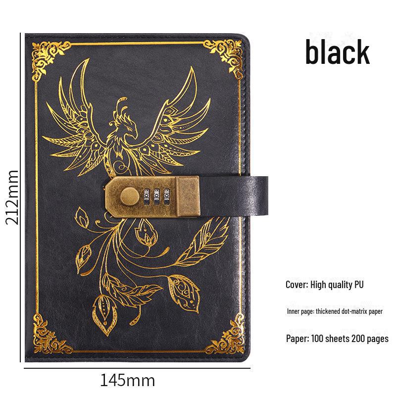 Zestaw notesu A5 w stylu retro z hasłem w pudełku prezentowym: Dziennik spotkań biznesowych z możliwością personalizacji logo.