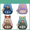 Kids Double Shoulder Backpack With Cute Cartoon Pattern And Breathable Material
