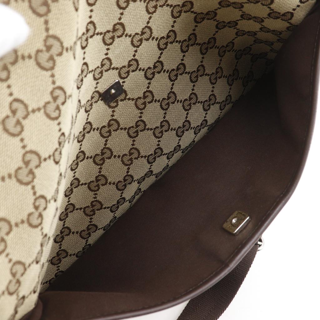 GUCCI Shoulder Bag 145857 Brown GG canvas unisex Used