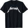 Funny Design Autism Skeleton Meme Metal Rock for Men Women T-Shirt
