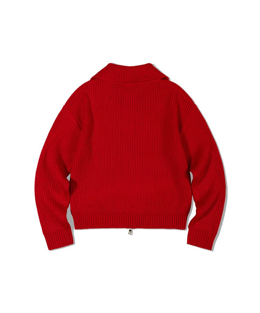 MOAA Two-Way Zip-Up Knit (Red)