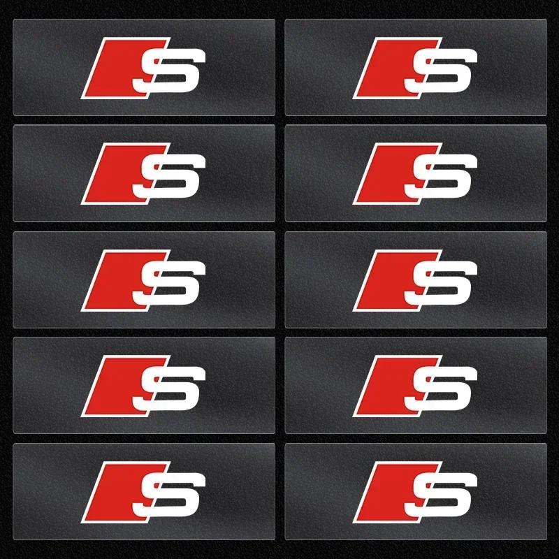 Car Seat Headrests Badge Decal Side Window Stickers for 8a sline A4 B7 B8 B9 A3 8P 8V 8L A5 A6 C6 C5 C7 4F A1 A7 A8 Q2 Q3 Q5a8
