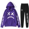 Autumn Winter Lil Peep "The Peep Show" Graphic Printed Hoodies Sweatpants Set Fashionable Casual Warm Sports Long Sleeved Pants Men's Sport Wear