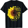 Sunflower Christian Graphic Tee Spanish Bible Verse Philippians 4:13 Religious T-Shirt for Men