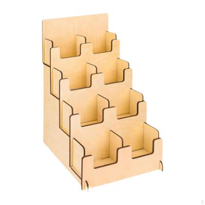 Christmas Greeting Card Display Stand Sticker 4 Tier Easy Assembly Brochure Holder for