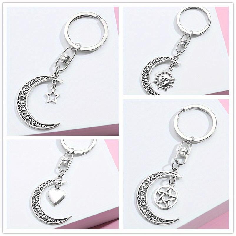 

Брелок Луна Любовь Звезда (4шт) – Подвеска-шарм из сплава для сумок и автомобилей, модные аксессуары 4pcs