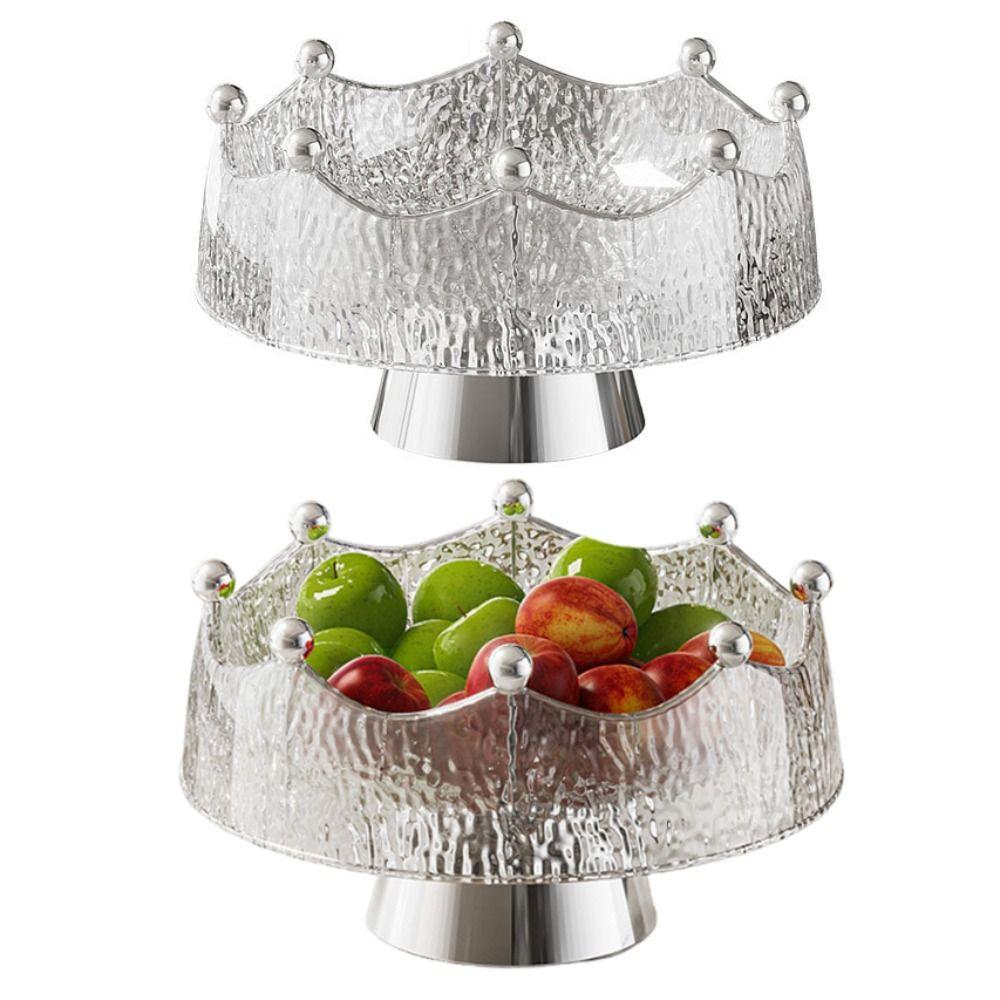 Plastic Fruit Water-Filtering Bowl Creative Salad Plate Fork Set Fruit Serving Plate  Picnics