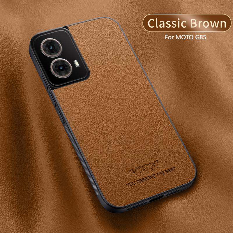 Luxury Business Leather Soft Frame Magnetic Cover For Motorola Moto G85 MotoG85 Phone Cases Capa
