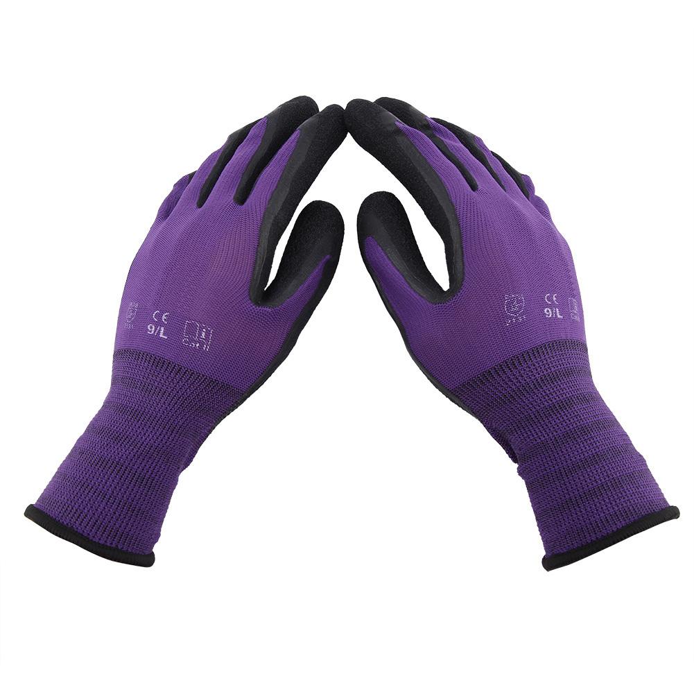 Gardening Work Labor Glove Nylon Nitrile Latex Grip Wear Resistant Gloves