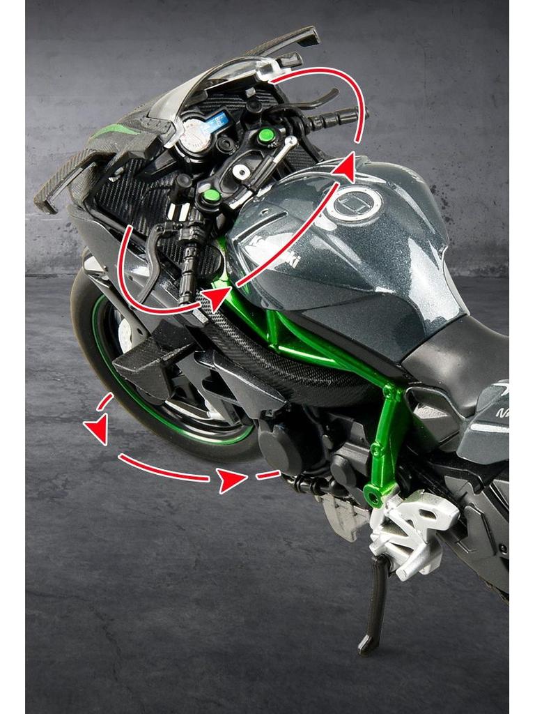 1:12 Alloy Sound Smooth Glide Motorcycle Model Toy - Kawasaki, BMW, Ducati