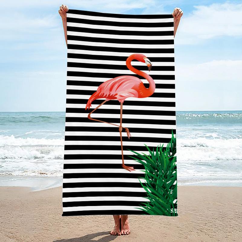Beach Towel, Bath Towel, Microfiber Towel, Rectangular Beach Mat, Digital Printing Bath Towel, Shawl To Map