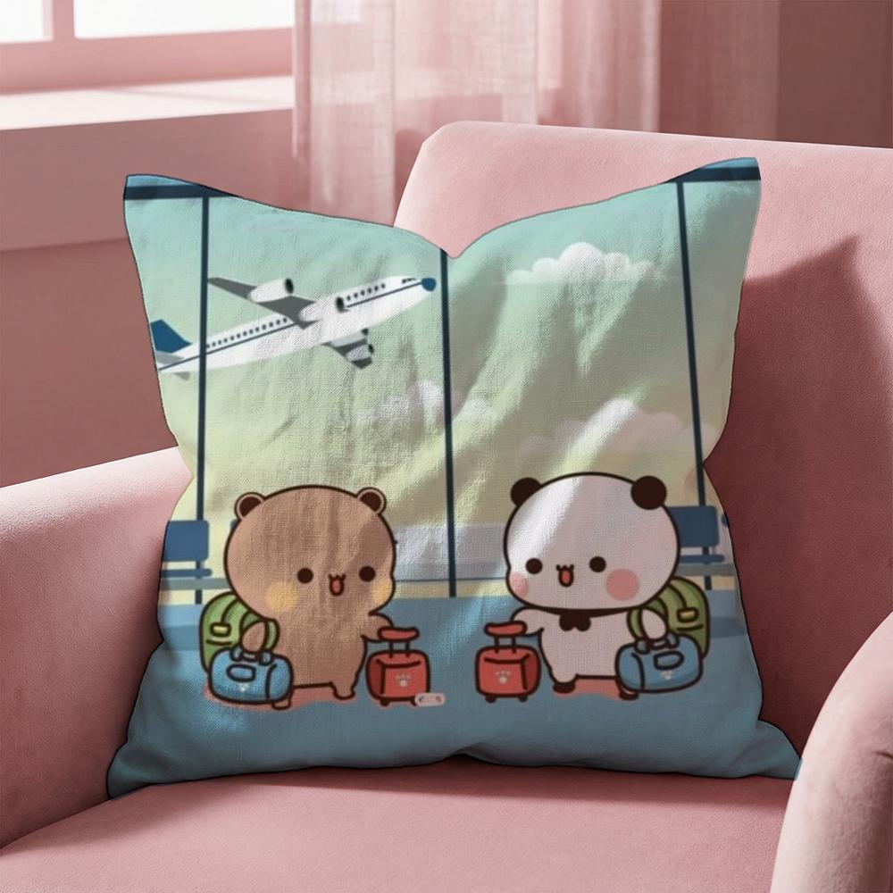 Cute B-BUBU DUDUS Cushion Cover Multi-Scene Pillow Cover for Home & Car - Reversible, Soft & Durable for Daily Use