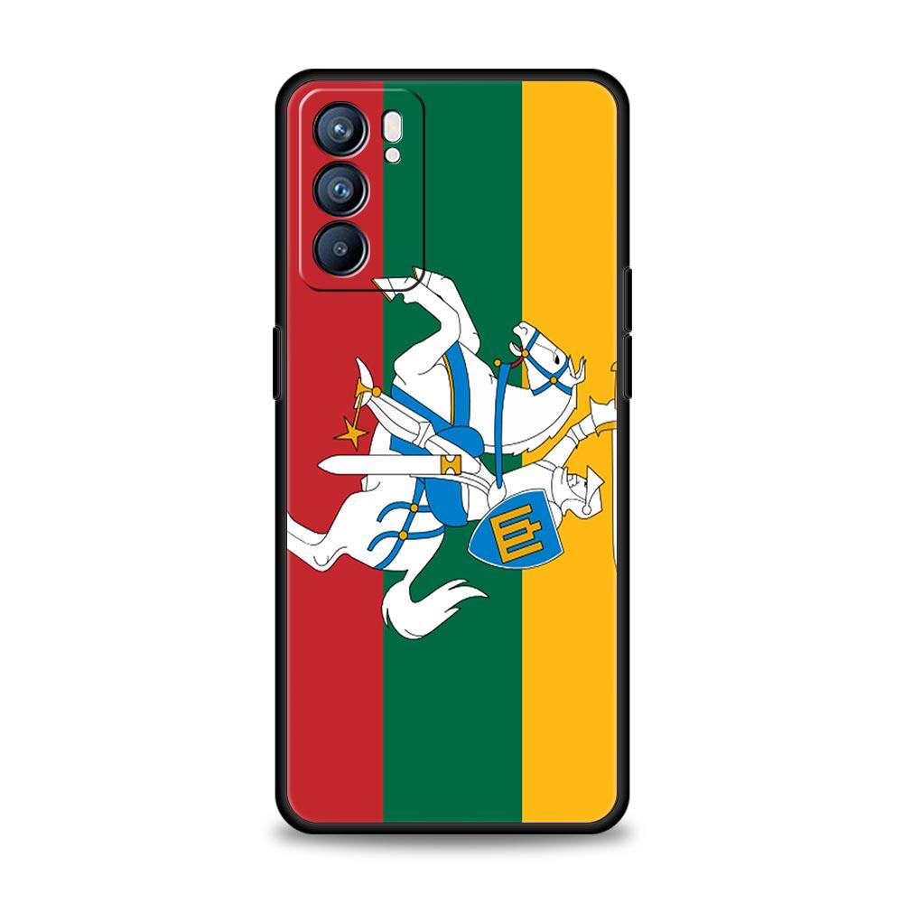 Flag of Lithuania Flag Phone Case For Oppo Reno8 Reno7 Reno6 Pro A54 5G Find X6 X5 A53 A52 A9 A15 A95 A17 A16 A74 A57 A31 Cover