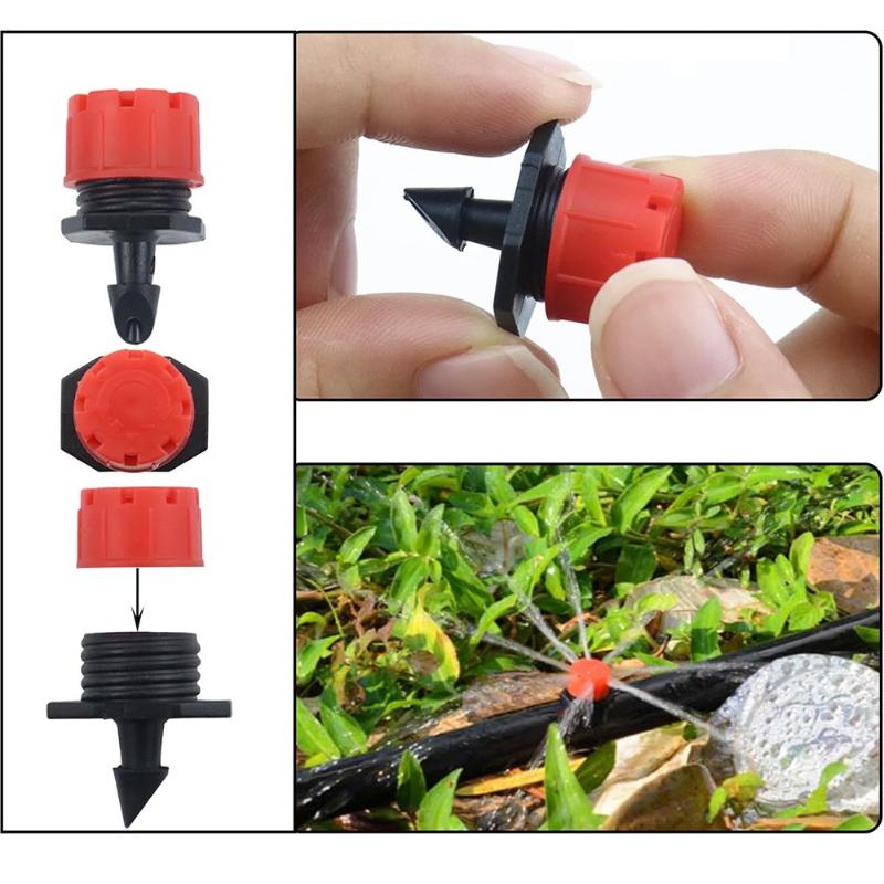 50/100pcs Adjustable Water Sprinkler Thread Connection Spray Nozzle Garden Irrigation Micro Flow Dripper