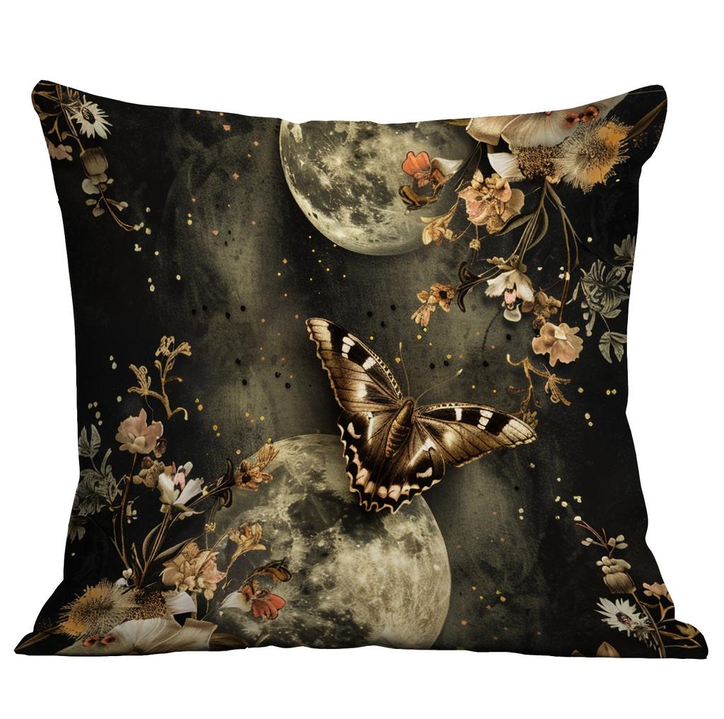 New Imitation 3d Butterfly Printed Pillowcase Retro Home Sofa Cushion Pillowcase Decoration