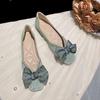 Fashion Diamond Flat Shoes for Women Spring and Summer Plus Size Square Toe Women's Shoes Plus Size 42 43 Zapatillas Mujer