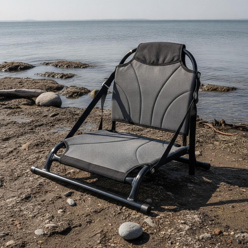 Sedile per Kayak Tipo Sedia con Tasca Portaoggetti Telaio in Alluminio Supportato
