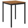 Garden Table Natural and Black 60 X 60.5 X 75 Cm
