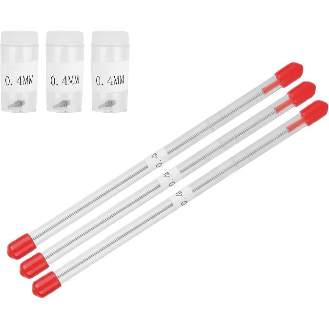 

Garosa 3 комплекта 0,4 мм сопло для аэрографа, наконечник сопла для аэрографа и иглы для аэрографа, запасные части для аэрографа, распылителя, аксессуары с хранением