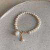 French Baroque Freshwater Pearl Bracelet Female Retro Niche Design Sense Bracelet Hand-made Gentle Temperament Jewelry