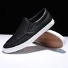 Men's lightweight low-top flat shoes, little white shoes, lazy people pedal one foot, summer trend men's student elastic overboard shoes