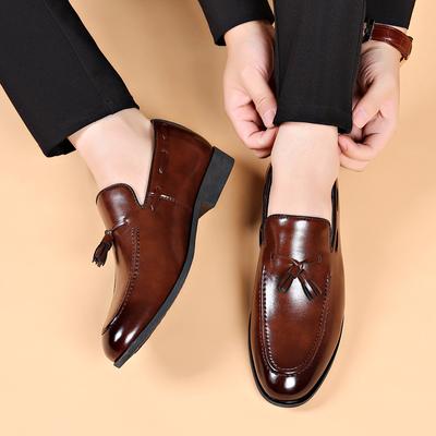 Men Casual Shoes Size Spring British Style Men Leather Shoes