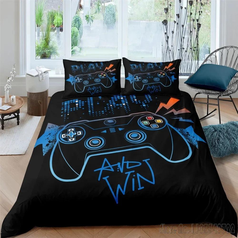 Admire Gamepad Love Child Cartoon Duvet Cover Set HD Comforter Cover for Kids Bedding Sets Bedclothes Bedroom Decor