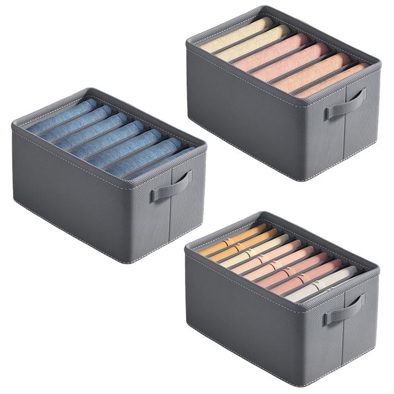 Multipurpose Non-woven Clothes Storage Box Gray Various Sizes