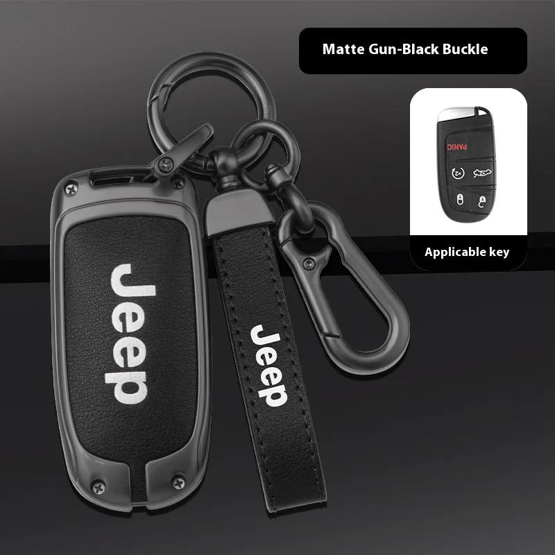 Dla samochodu Jeep Aluminiowe Etui na Kluczyki Torba na Kluczyki Brelok Obudowa Jeep Commander Compass Gladiator Wagoneer Grand Cherokee Wrangler JK Rene