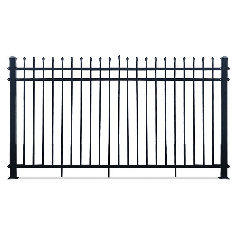 Outdoor Wrought Iron Assembled Fence with Electrostatic Spraying Finish for Schools and Communities