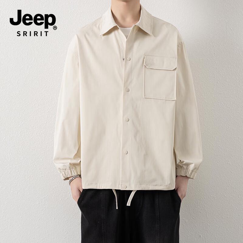 JEEP SPIRIT Men's Casual Lapel Workwear Jacket