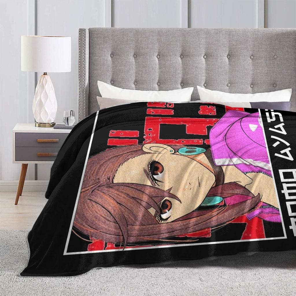 Dandadan Momo Ayase Blankets Flannel Summer Air Conditioning Multifunction Soft Throw Blanket for Sofa Car Rug Piece