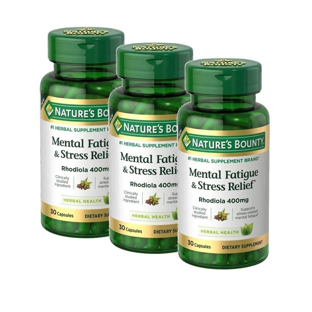 Nature's Bounty Mental Fatigue & Stress Relief Rhodiola 400mg Capsules