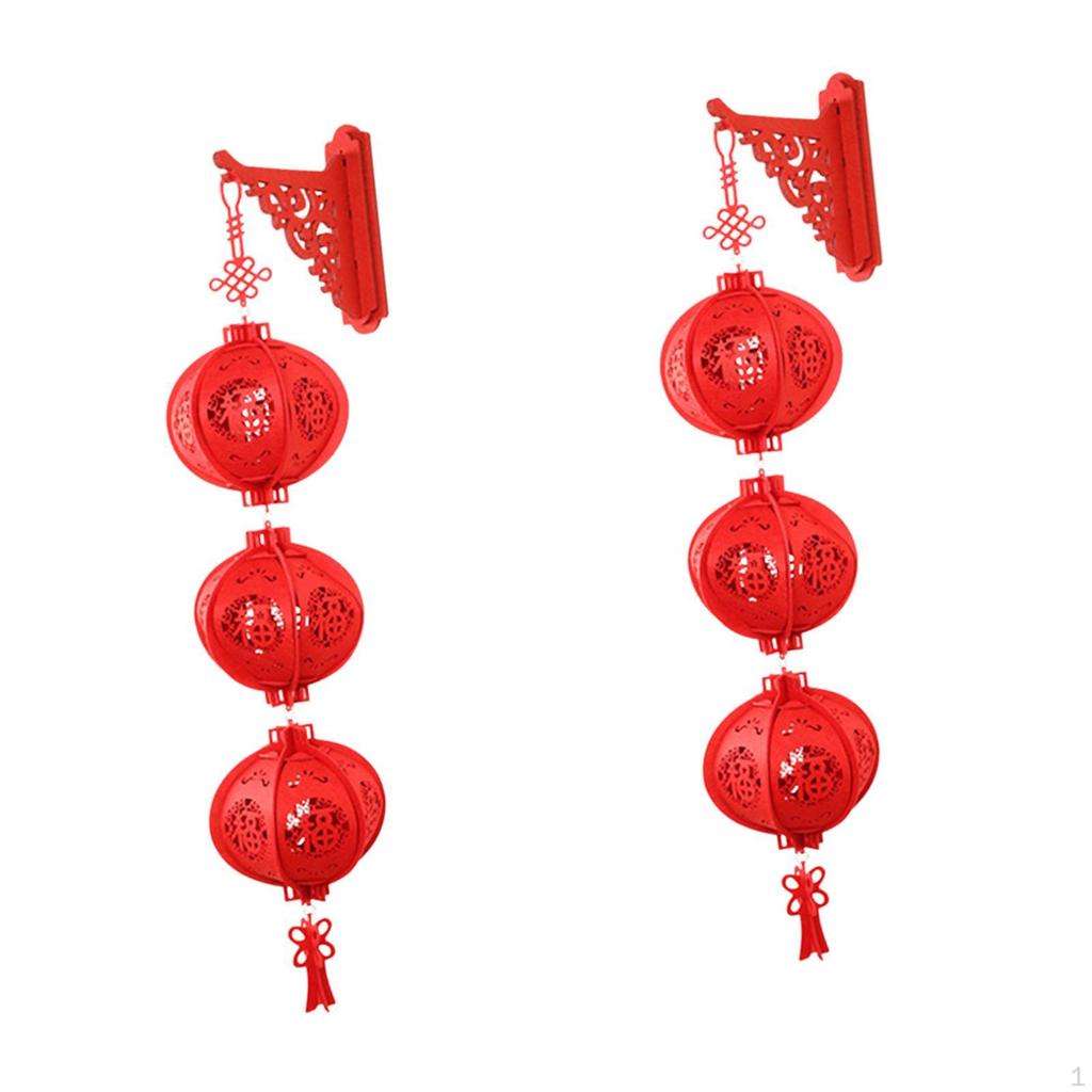 2Pcs Chinese Lantern Year Decor of The Snake Hanging for Spring