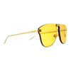 Gucci Solid Color Mirrored Lens Aviator Sunglasses Unisex Sunglasses Gold GG0354S-004