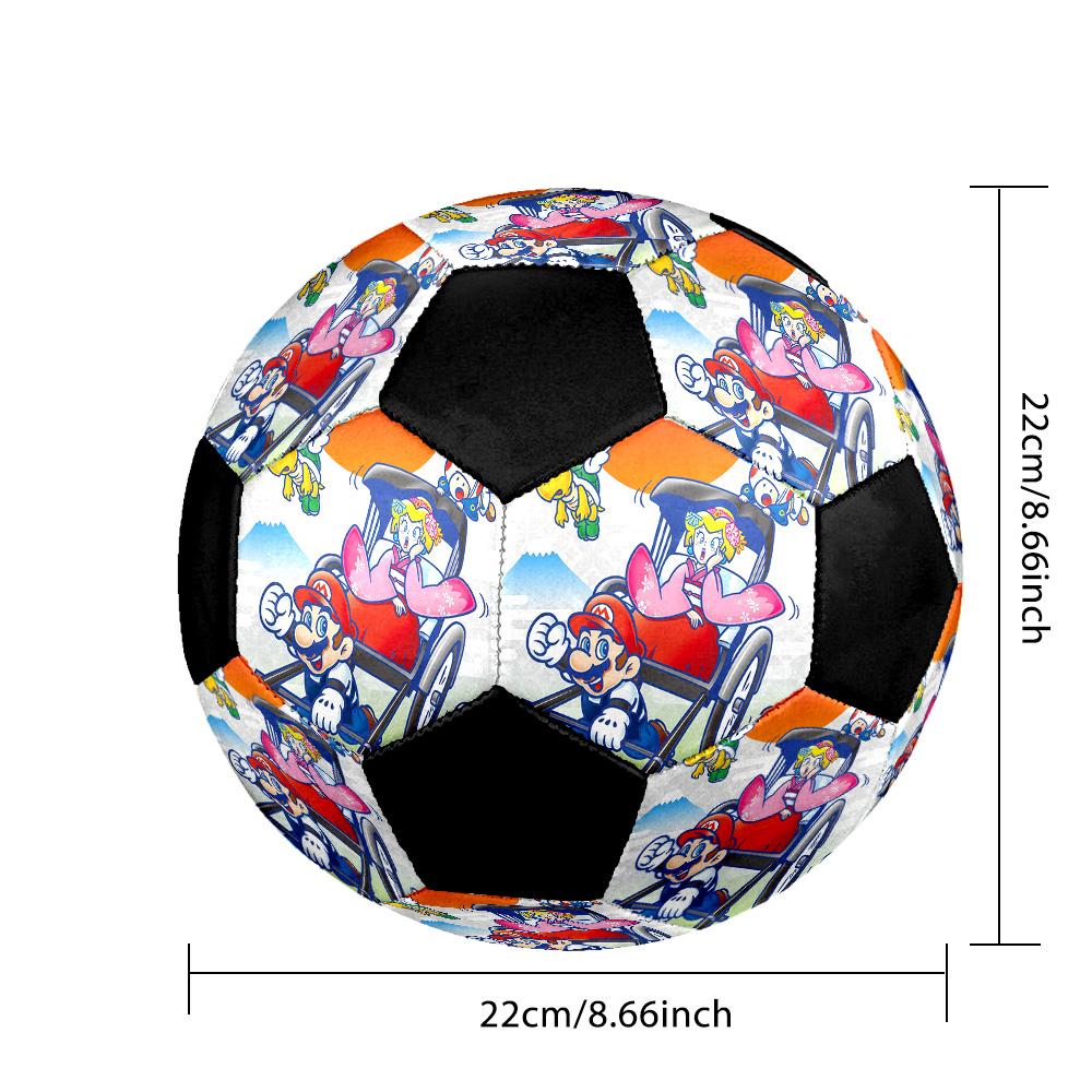 Super Mario2 Soccer Ball Colorful All Ages Machine Stitched PVC Competition Ready Durable High-Bounce.SIZE5