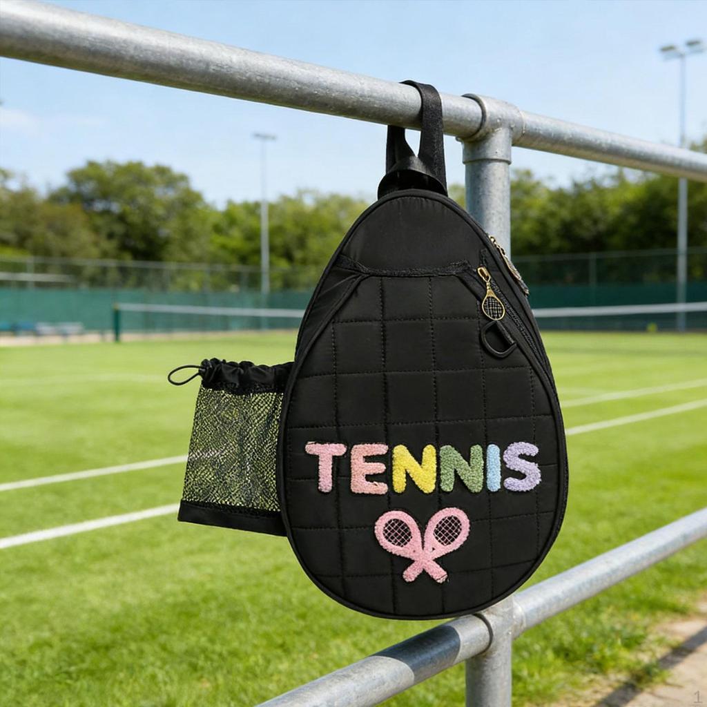 Tennis Racket Shoulder Bag Adults Racquet Carrying Organizer Tote