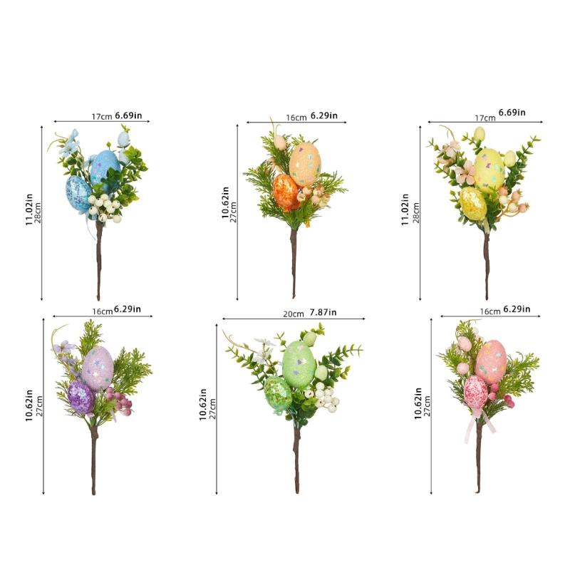 Sophisticated Easters Foam Eggs Bouquet Decoration Bright Color Suitable for Holiday Atmosphere Home Party Display