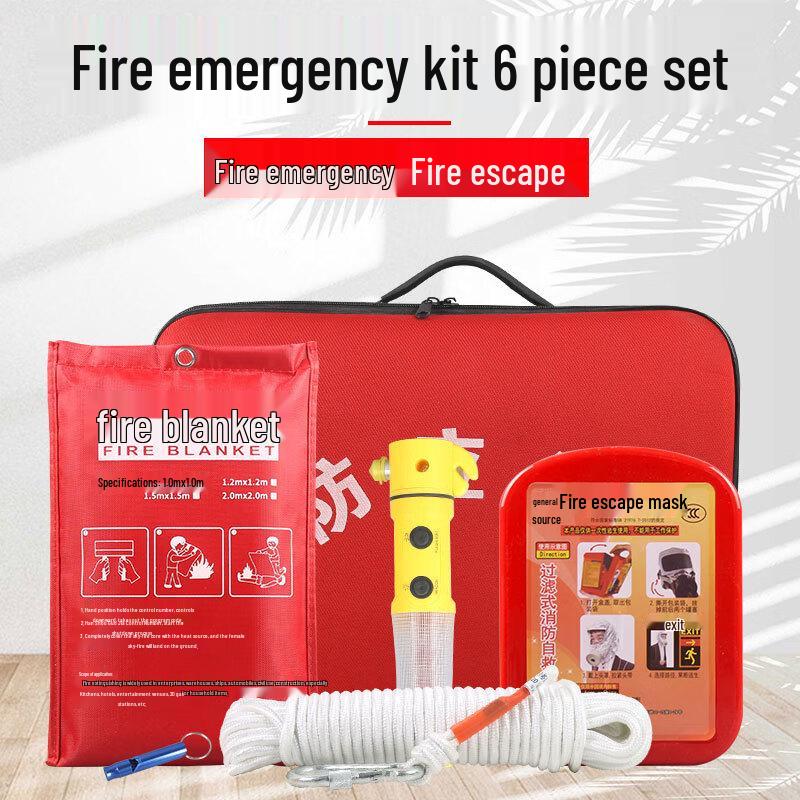 OLOMM Fire Emergency Escape Kit (6-Piece) One Size