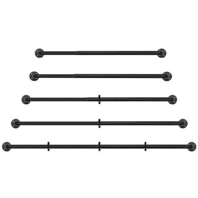 Adjustable Length Carbon Steel Curtain Rod Wrap Around Drapery Rod for Bedroom Indoor and Outdoor Curtain Rod Decors