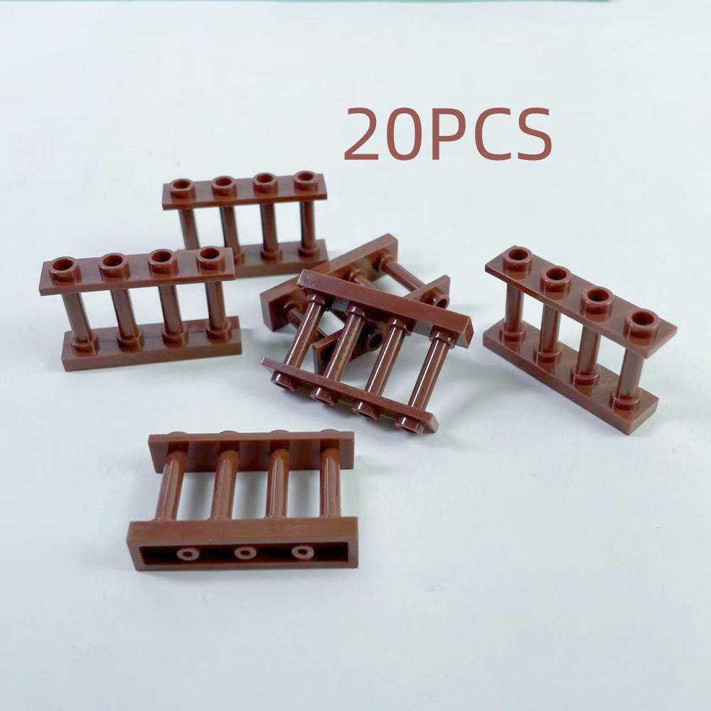 20PCS DIY Fence Railing Compatible Model Building Block Accessories Basic Components for House Garden Gift Toy Parts Compatible