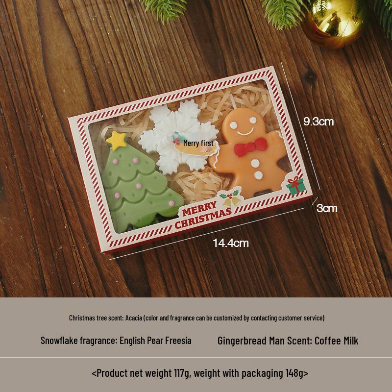 

Набор ароматических свечей на Рождество: Ароматические украшения ручной работы для праздничной атмосферы и в качестве подарков