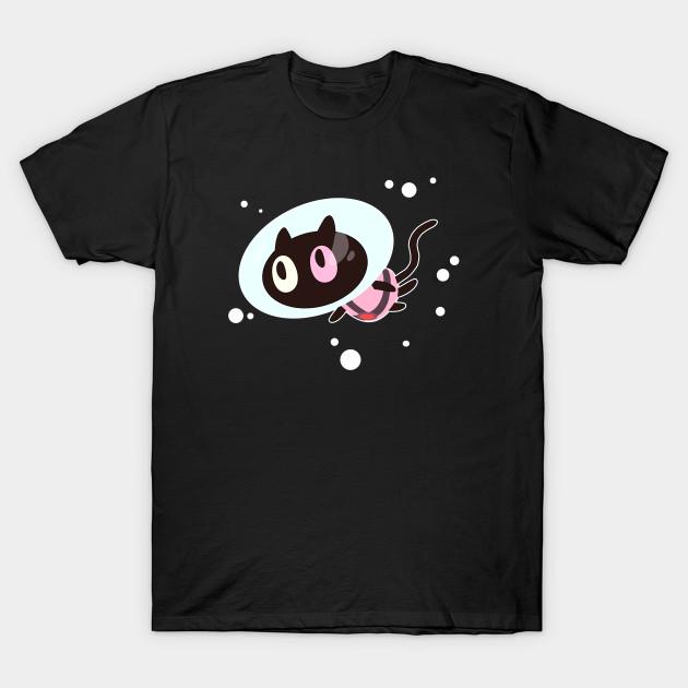 

Men Black Print T-shirt Cookie Cat No-Cut Transfer Paper Print Cotton Tshirt S чорний