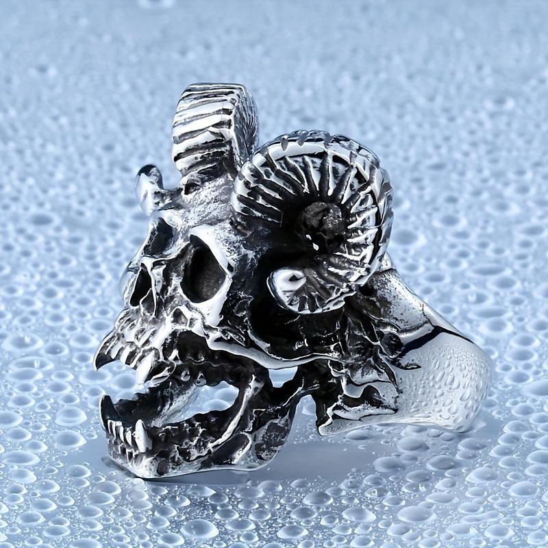 Hip-hop Skull Men's Ins Style Niche Retro Snake Skull Jewelry Ring