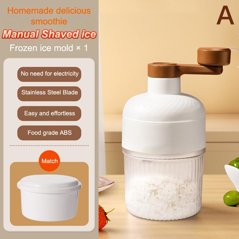 Mini Easy Ice Shaver Creative Shredding Shaved Crushing Machine Household Hand-Cranking Practical Portable Ice Cream Tools