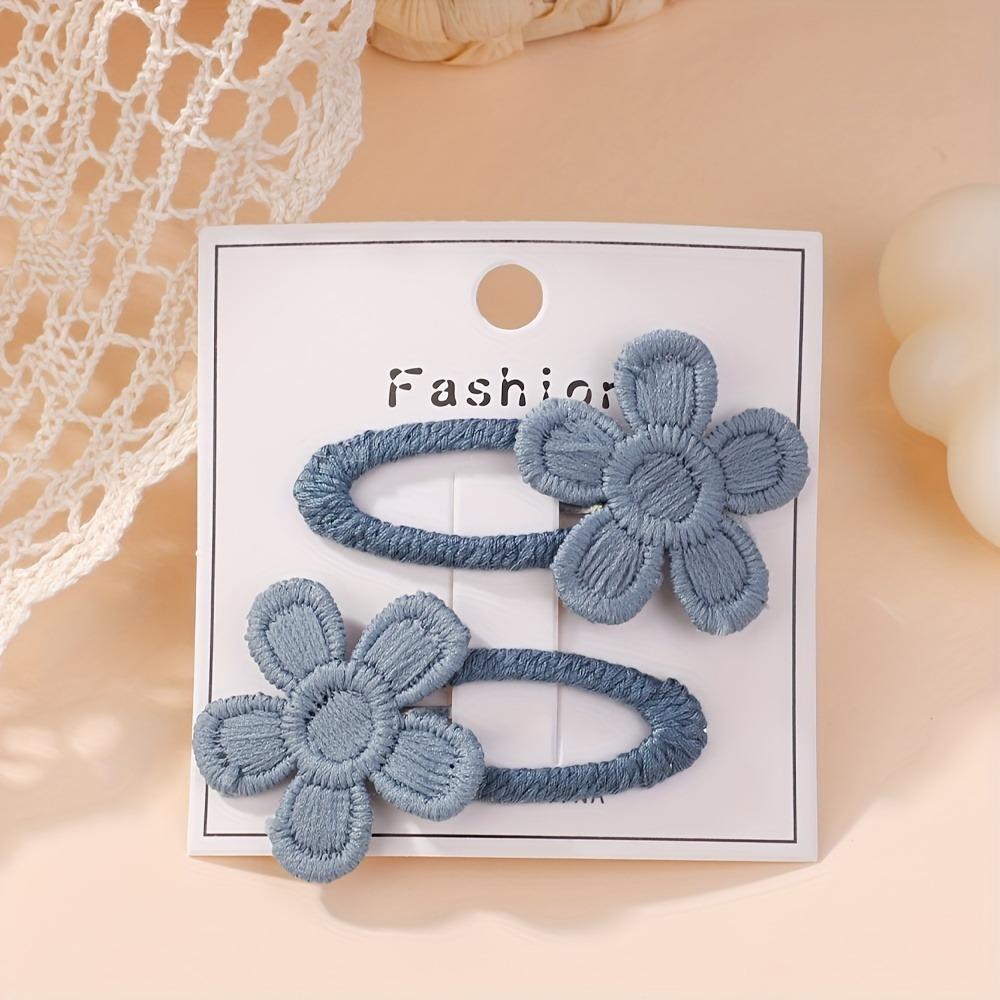 

2pcs Weaving Fabric Hair Clip Morandi Multi-color Design Exquisite Craftsmanship European Daily Styling Fashionable Accessories