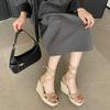 Fashion Hemp Rope Wedge Heel Sandals, Women'S Summer Roman Platform Waterproof Platform Soft Leather High Heels, 2025 Women'S Shoes